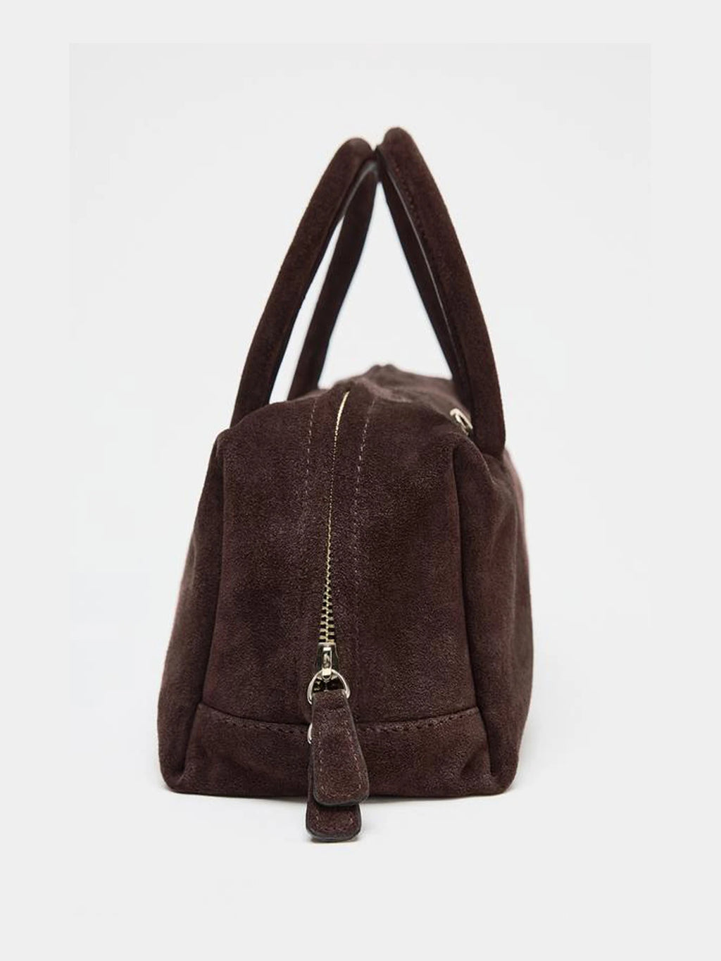 Ladies' Single-Shoulder Bag, Suede Hand-Held Crossbody Zipper Bowling Bag, Boston Korean Wave Women'S Bag