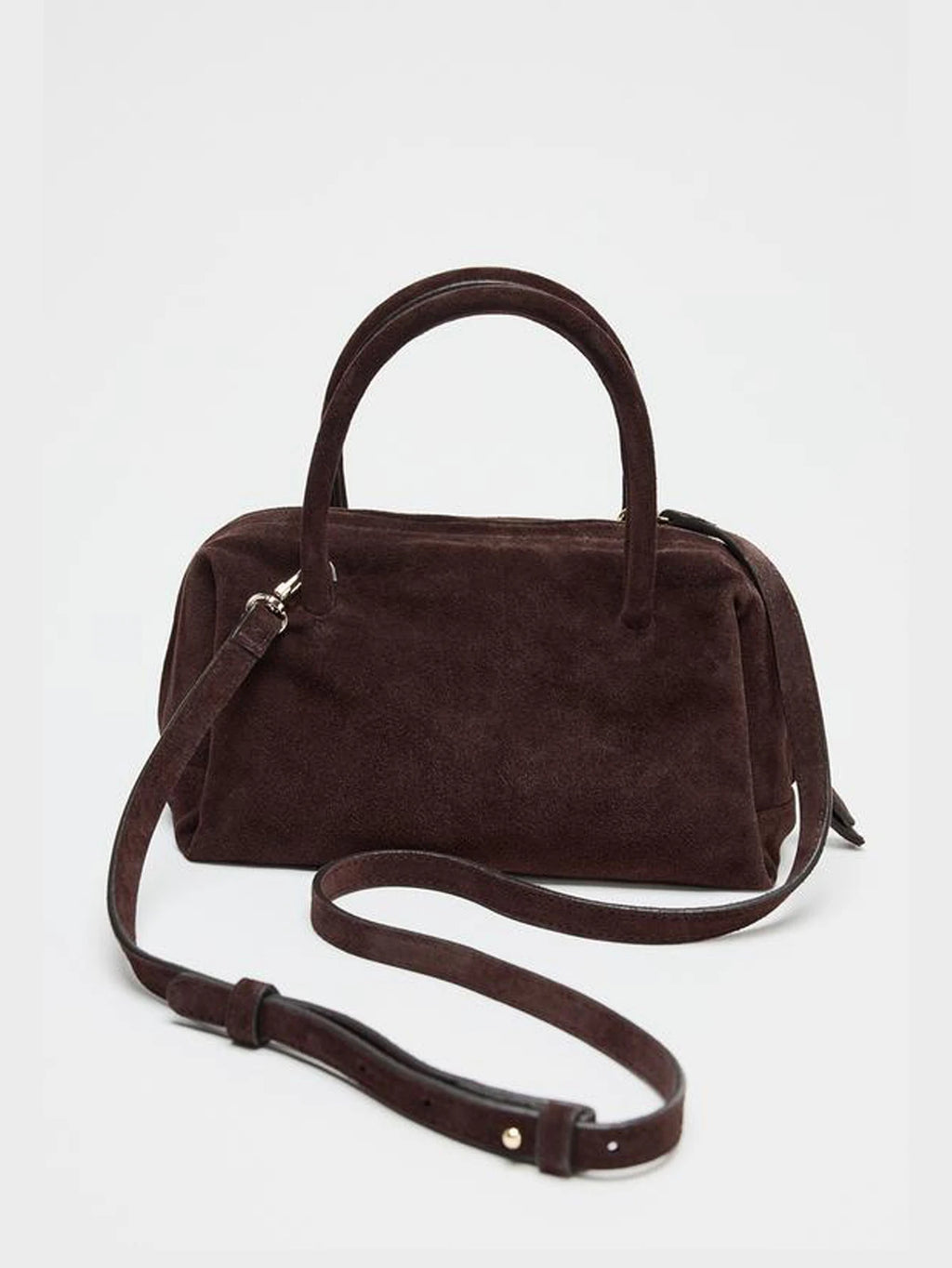 Ladies' Single-Shoulder Bag, Suede Hand-Held Crossbody Zipper Bowling Bag, Boston Korean Wave Women'S Bag